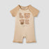 Juniors Animal Applique Romper with Raglan Sleeves - Brown / 12-18 mths