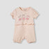 Juniors Ballerina Print Romper with Puff Sleeves - White / 12-18 mths