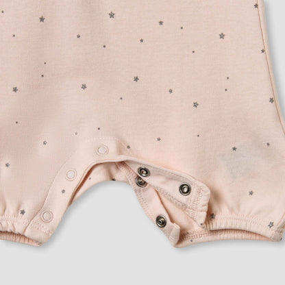 Juniors Ballerina Print Romper with Puff Sleeves
