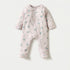 Juniors Floral Print Sleepsuit with Long Sleeves and Zip Closure - Pink / 12-18 mths