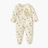 Juniors Dino Print Closed Feet Sleepsuit with Button Closure - Beige / 12-18 mths