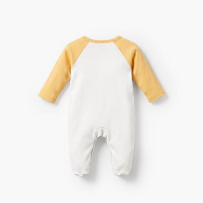 Juniors Cotton Round Neck Long Sleeves Sleepsuit with Food Applique