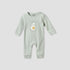 Juniors Cotton Round Neck Long Sleeves Sleepsuit with Avocado Applique - Green / 12-18 mths