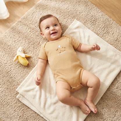 Pack of 2 Juniors Round Neck Bodysuit with Food Print