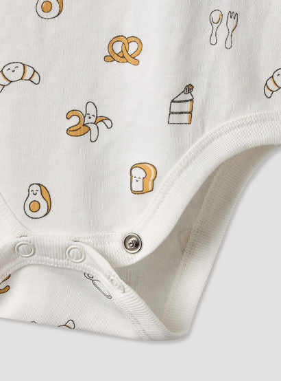 Pack of 2 Juniors Round Neck Bodysuit with Food Print-baby-boys-clothing-bodysuits-image-8