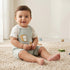 Juniors Crew Neck Short Sleeves T-shirt and Dungaree Set with Avocado Toast Print - Green / 12-18 mths