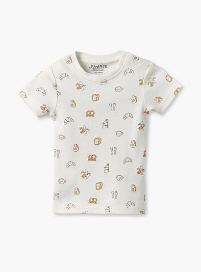 Juniors Crew Neck Short Sleeves T-shirt and Dungaree Set with Avocado Toast Print-baby-boys-clothing-setsandcoords-image-3