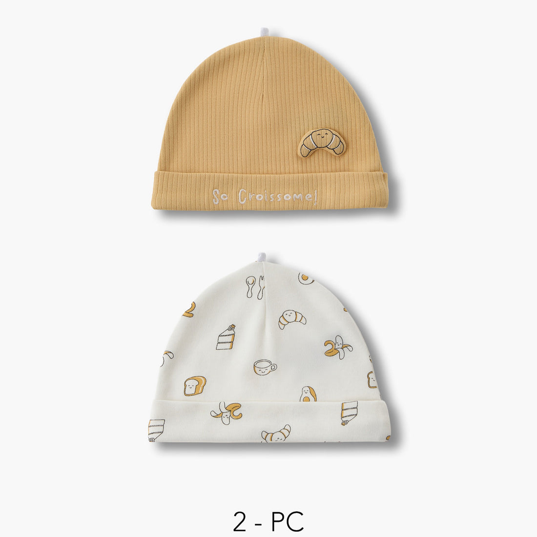 Pack of 2 Juniors Cap with Breakfast Print