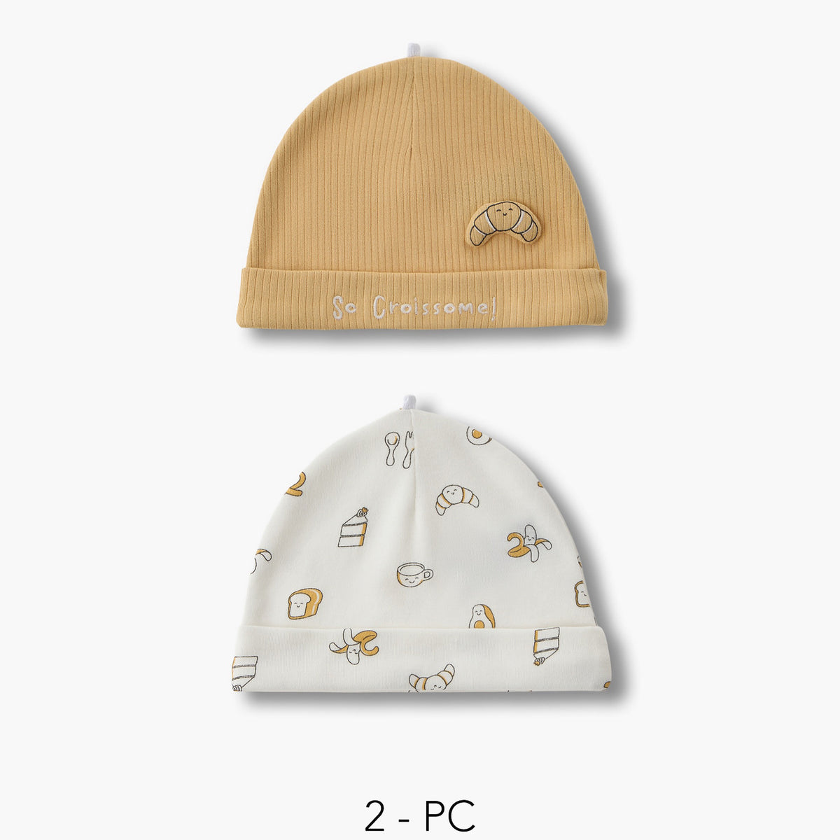 Pack of 2 Juniors Cap with Breakfast Print