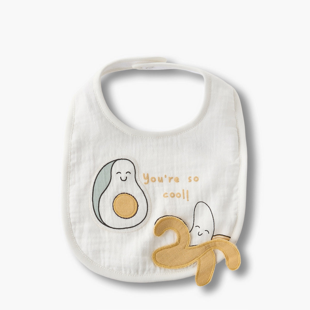 Juniors Baby Bib with Fruit Embroidery