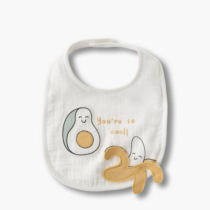 Juniors Baby Bib with Fruit Embroidery