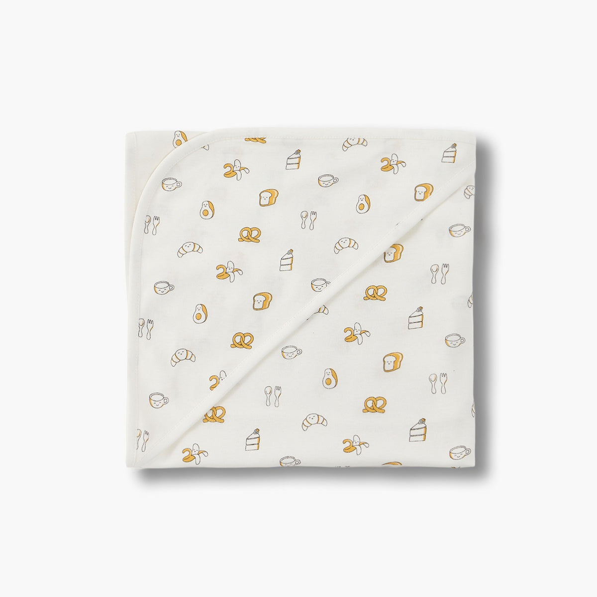 Juniors Receiving Blanket with Breakfast Print