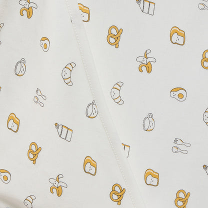 Juniors Receiving Blanket with Breakfast Print