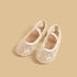 Bow Embroidered Ballerina Shoes with Elasticated Strap