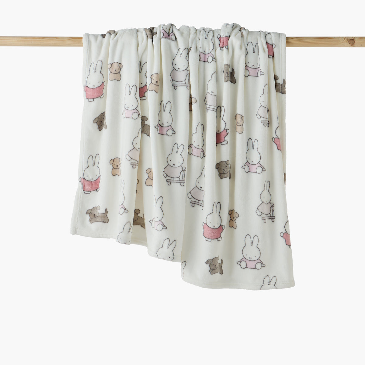 Miffy Raschel Blanket with Print, 150x200 cm - Cream