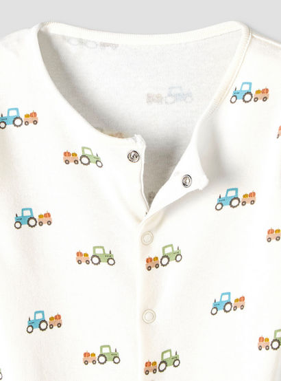 Pack of 3 Juniors Cotton Round Neck Long Sleeve Sleepsuit with Snap Button Closure-baby-boys-clothing-nightwear-sleepsuits-image-5