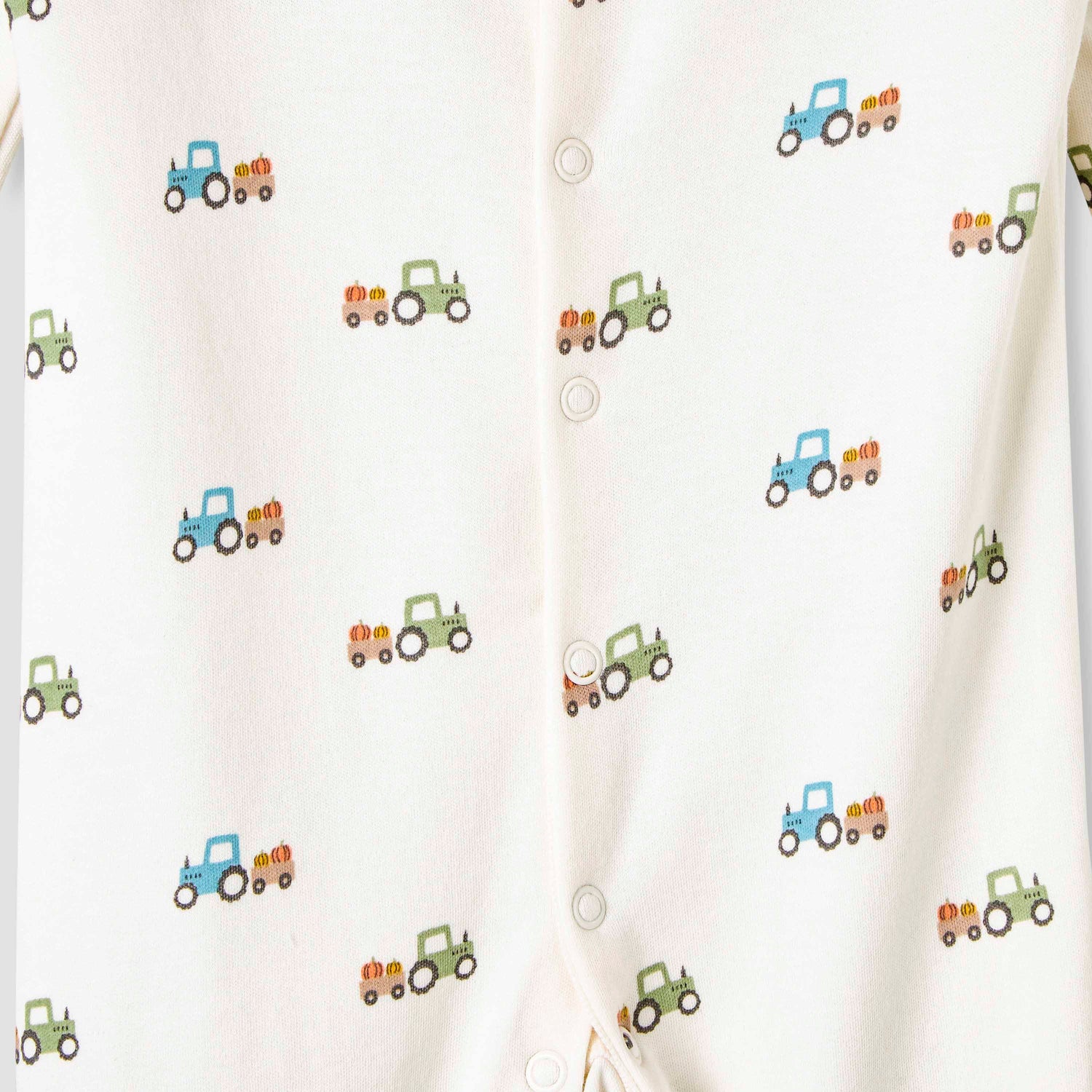 Pack of 3 Juniors Cotton Round Neck Long Sleeve Sleepsuit with Snap Button Closure
