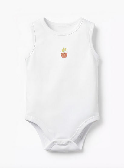 Pack of 5 Juniors Round Neck Sleeveless Bodysuit with Snap Button Closure-baby-girls-clothing-bodysuits-image-3
