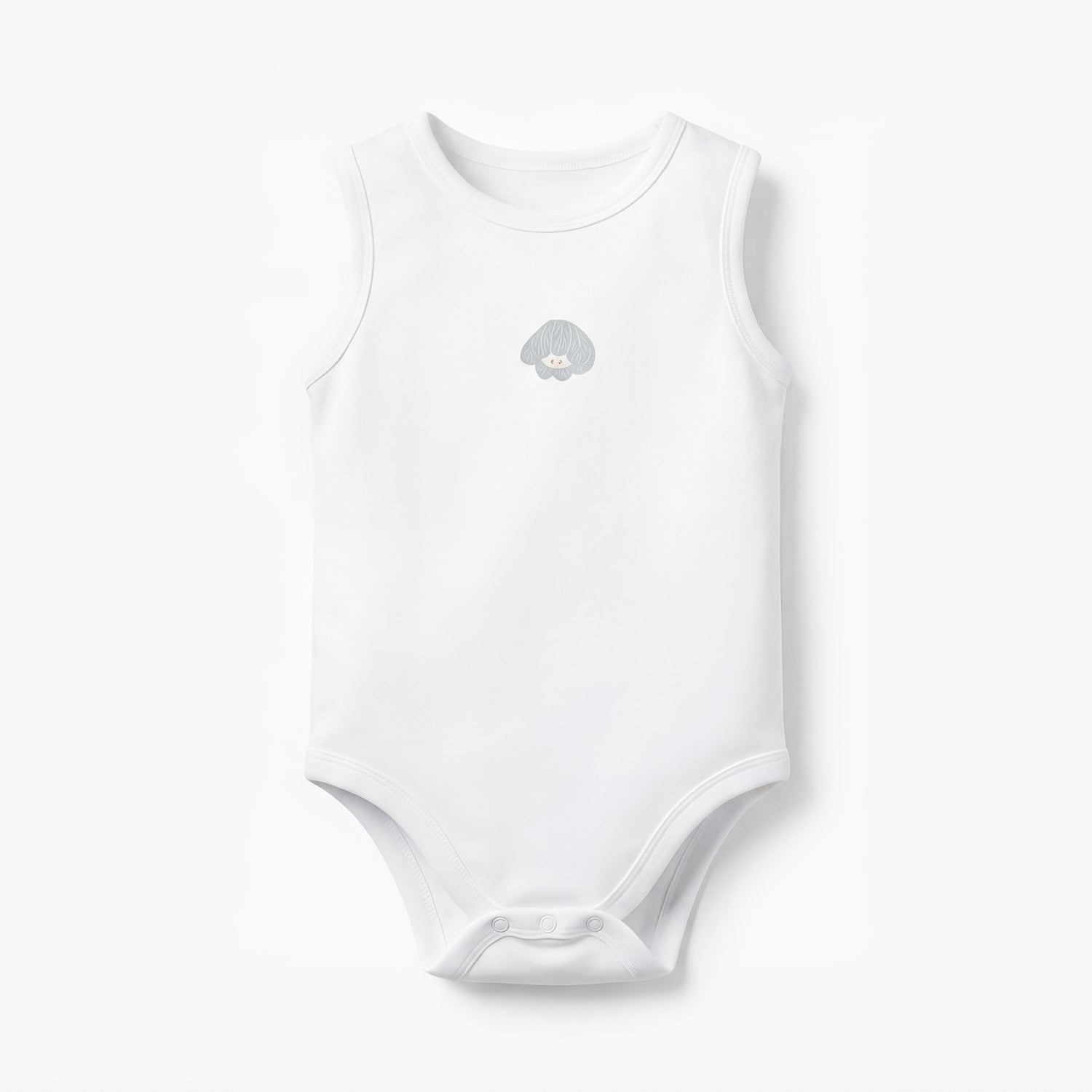 Pack of 5 Juniors Round Neck Sleeveless Bodysuit with Snap Button Closure