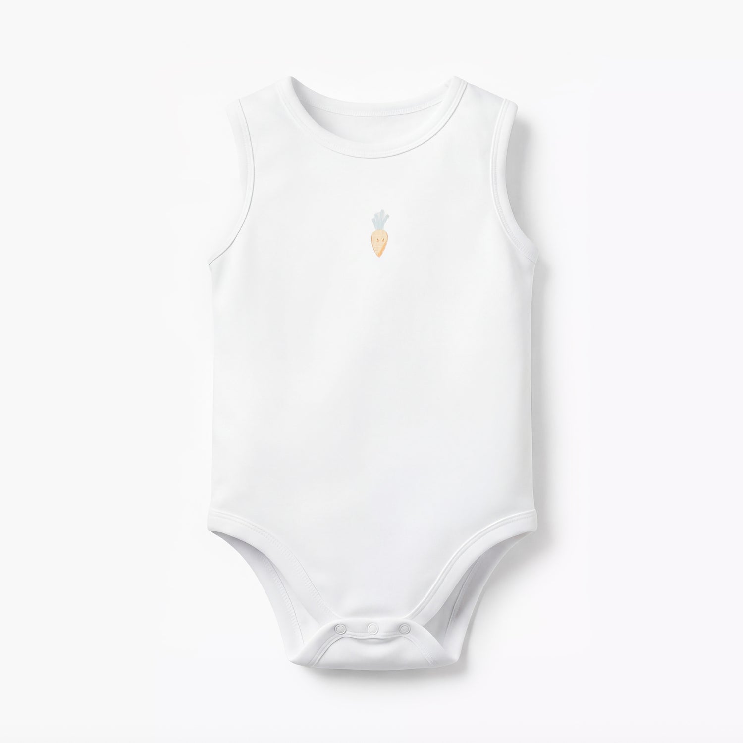 Pack of 5 Juniors Round Neck Sleeveless Bodysuit with Snap Button Closure