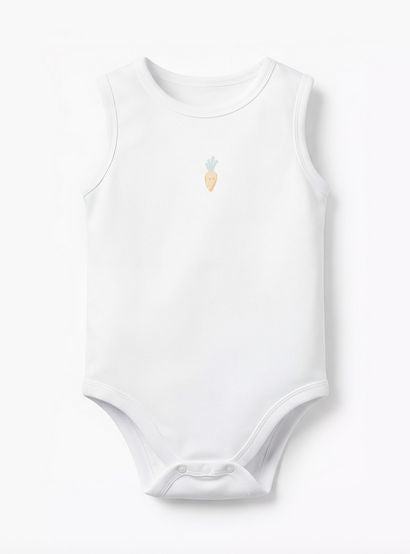 Pack of 5 Juniors Round Neck Sleeveless Bodysuit with Snap Button Closure-baby-girls-clothing-bodysuits-image-5