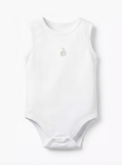 Pack of 5 Juniors Round Neck Sleeveless Bodysuit with Snap Button Closure-baby-girls-clothing-bodysuits-image-7