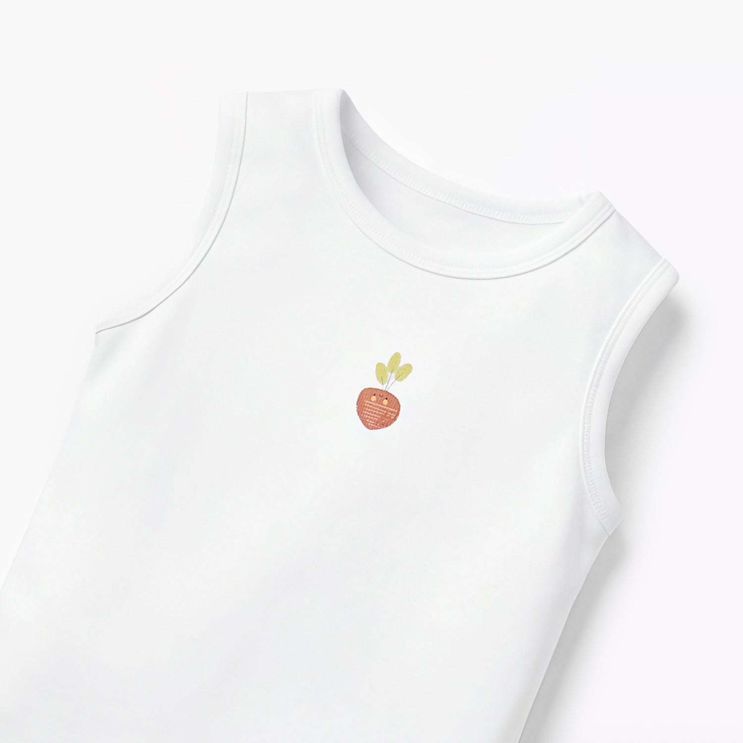 Pack of 5 Juniors Round Neck Sleeveless Bodysuit with Snap Button Closure