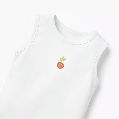 Pack of 5 Juniors Round Neck Sleeveless Bodysuit with Snap Button Closure