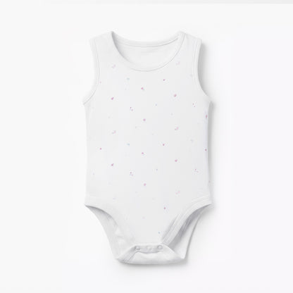 Pack of 5 Juniors Cotton Sleeveless Bodysuit with Snap Button Closure