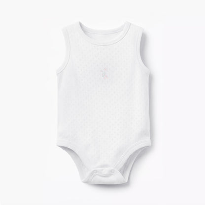 Pack of 5 Juniors Cotton Sleeveless Bodysuit with Snap Button Closure