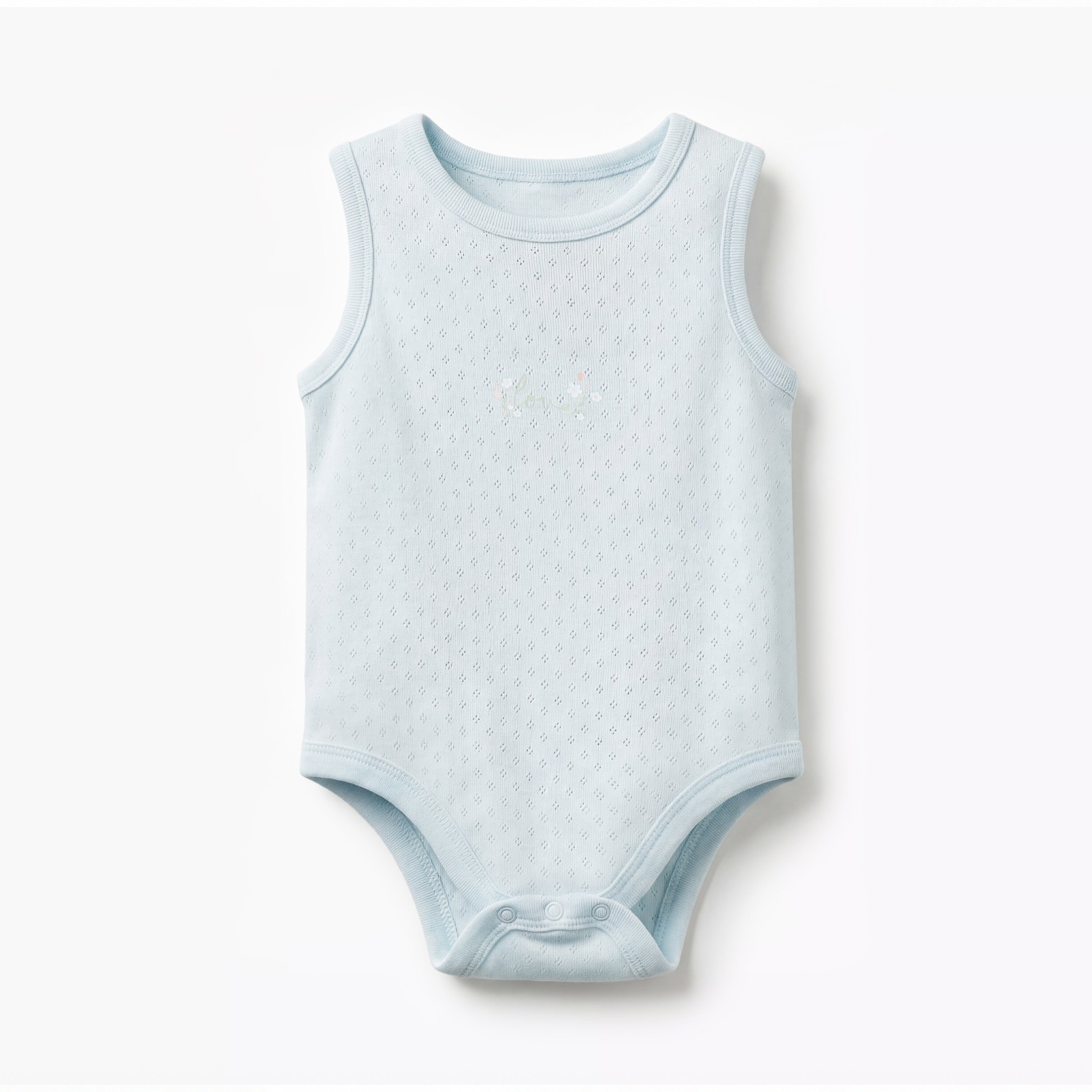 Pack of 5 Juniors Cotton Sleeveless Bodysuit with Snap Button Closure