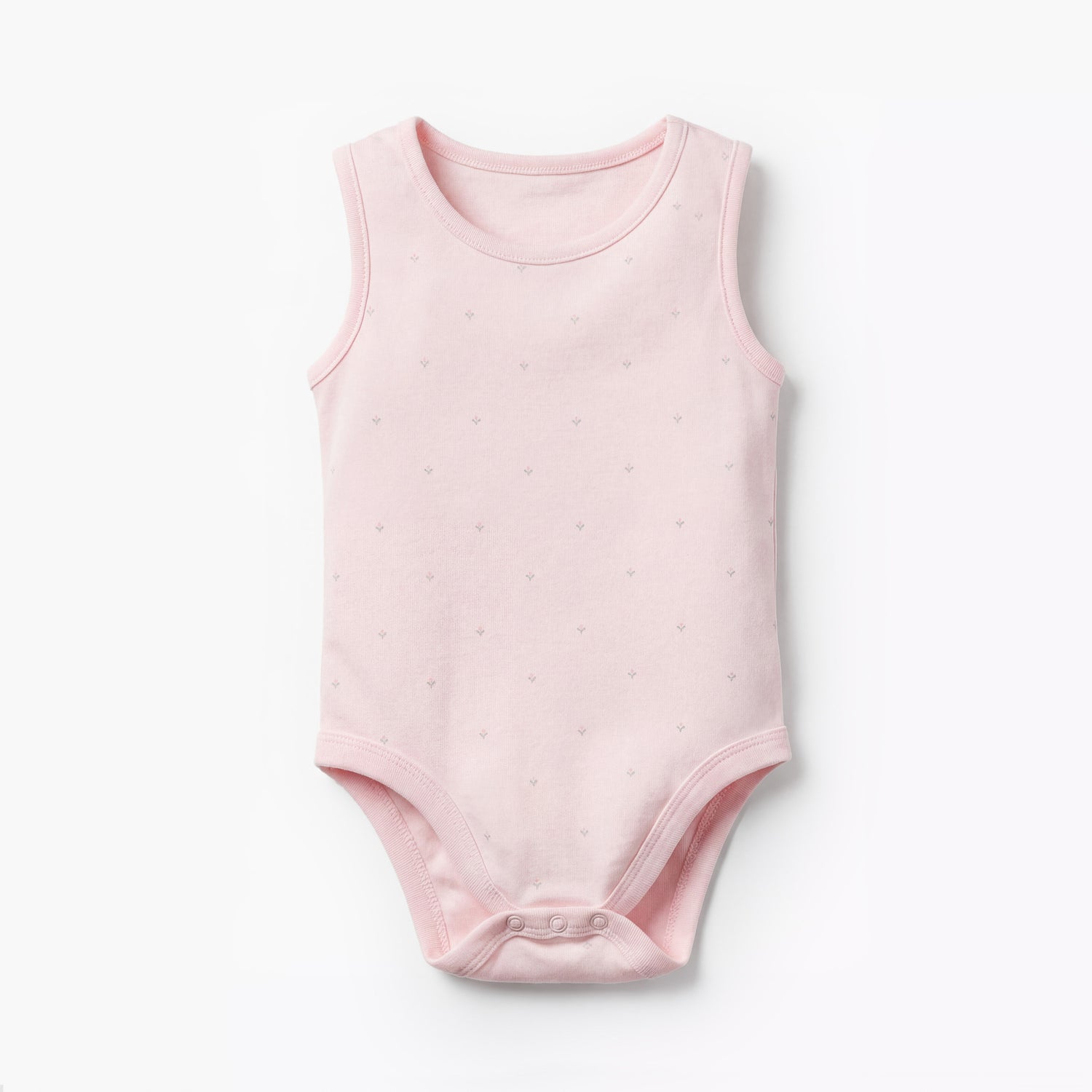 Pack of 5 Juniors Cotton Sleeveless Bodysuit with Snap Button Closure