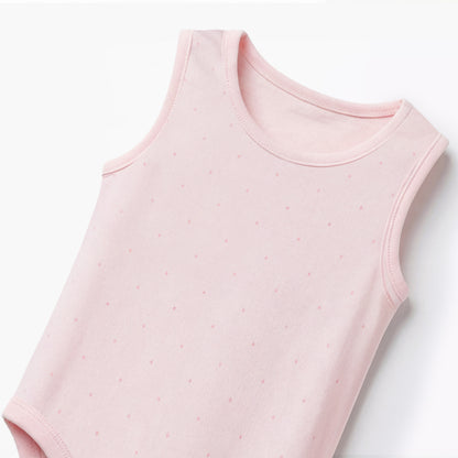 Pack of 5 Juniors Cotton Sleeveless Bodysuit with Snap Button Closure
