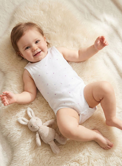 Pack of 5 Juniors Cotton Sleeveless Bodysuit with Snap Button Closure-baby-girls-clothing-bodysuits-image-2