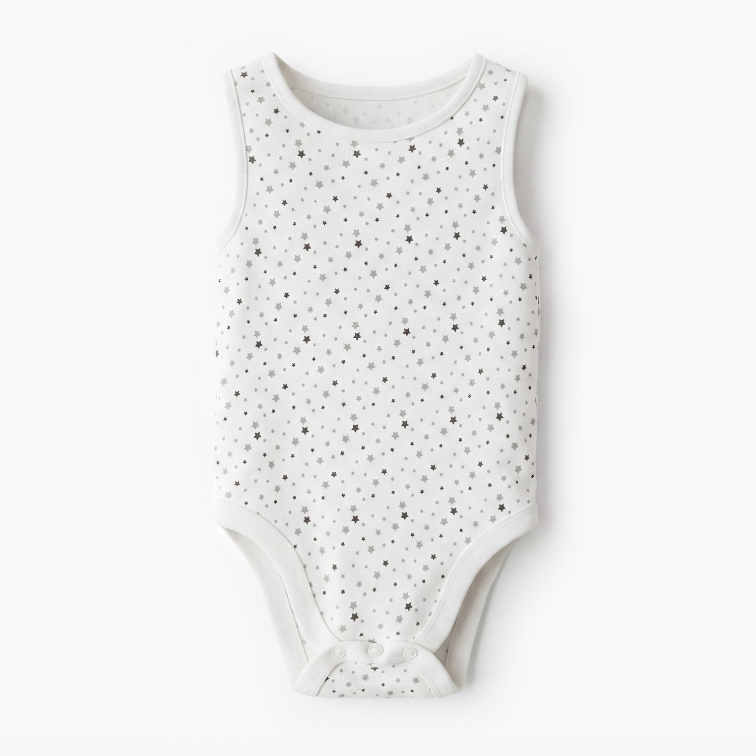 Pack of 5 Juniors Round Neck Sleeveless Bodysuit with Snap Button Closure