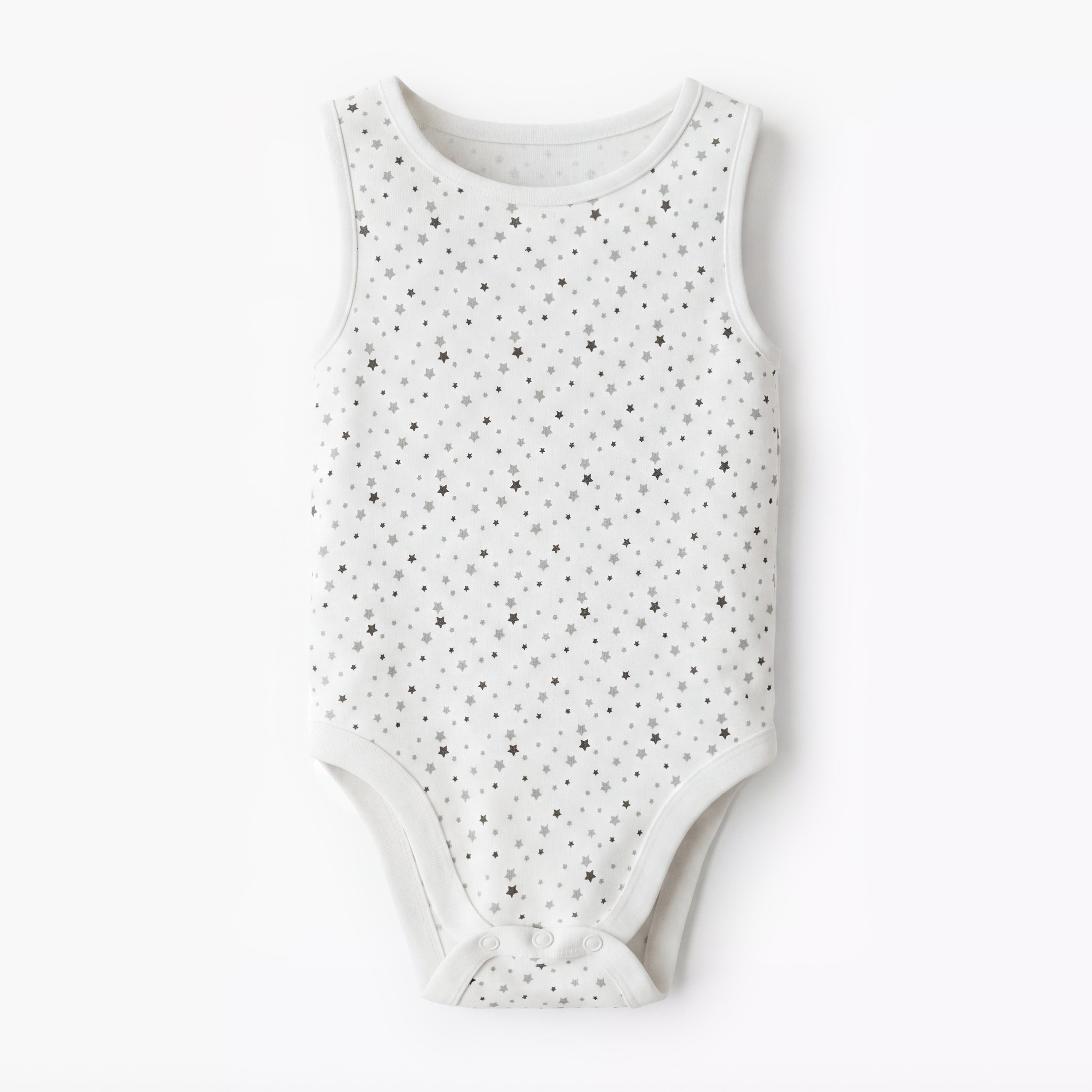 Pack of 5 Juniors Round Neck Sleeveless Bodysuit with Snap Button Closure