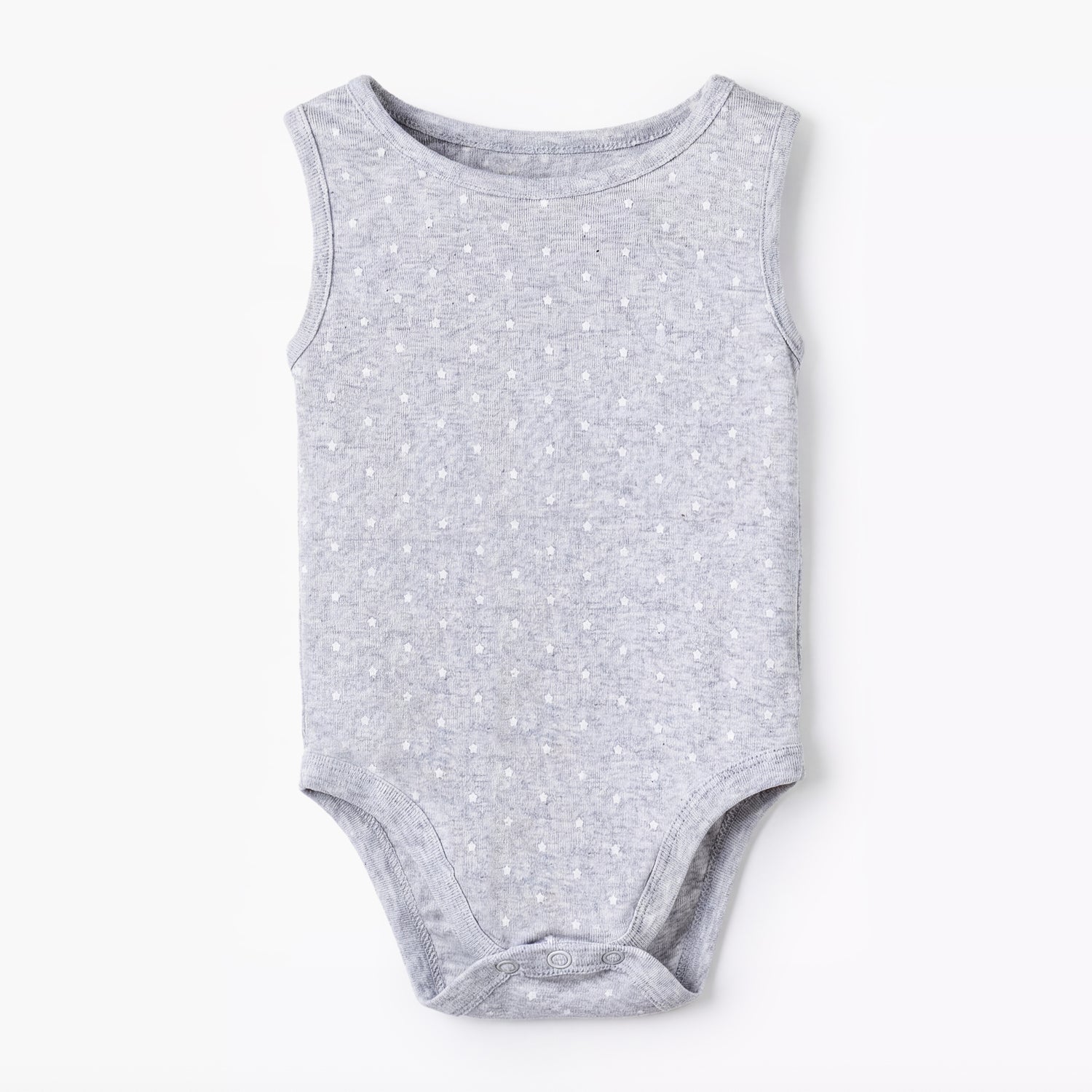 Pack of 5 Juniors Round Neck Sleeveless Bodysuit with Snap Button Closure