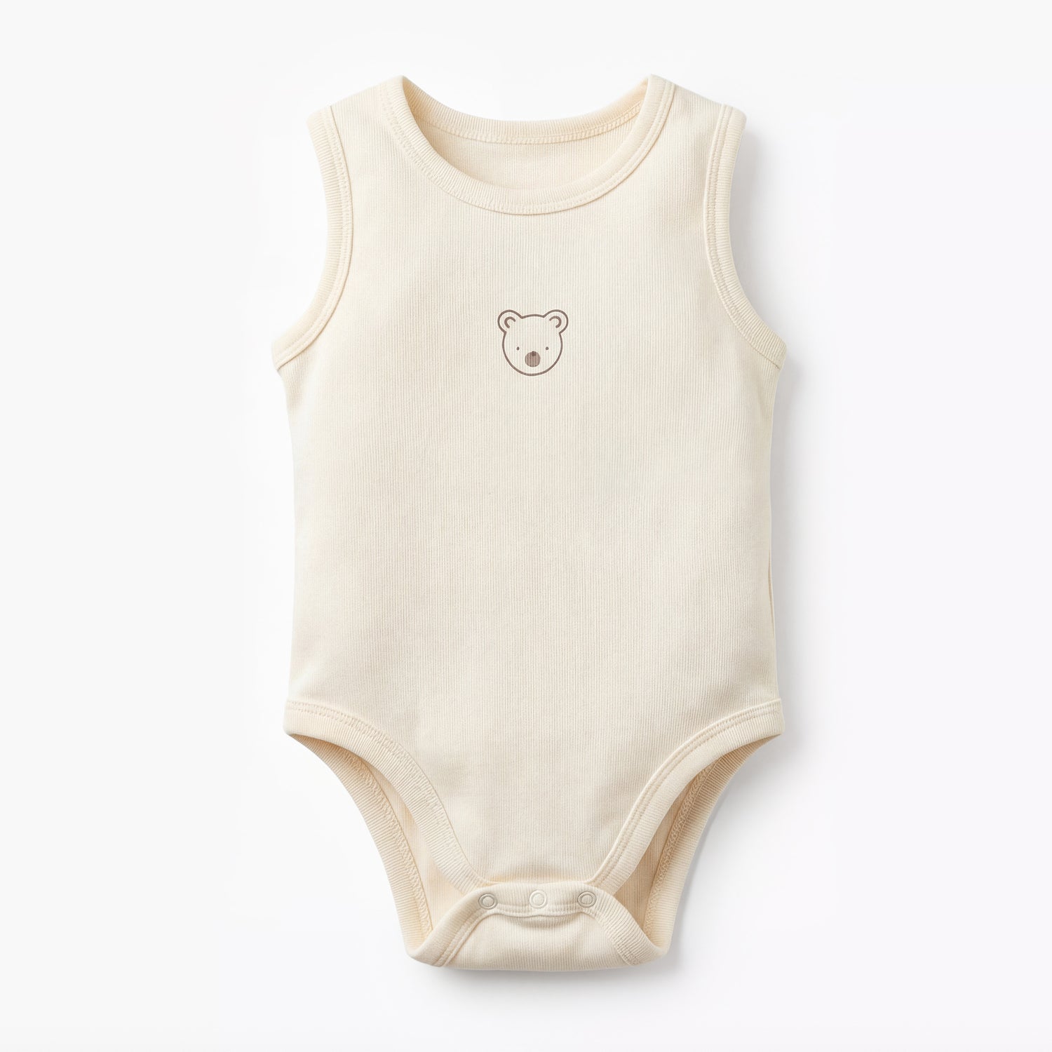 Pack of 5 Juniors Round Neck Sleeveless Bodysuit with Snap Button Closure