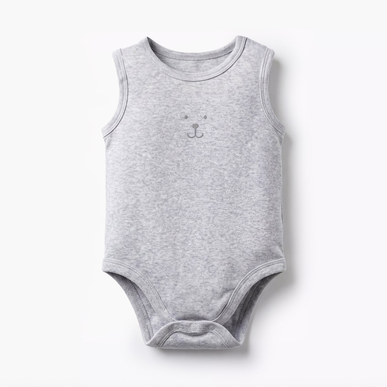 Pack of 5 Juniors Round Neck Sleeveless Bodysuit with Snap Button Closure