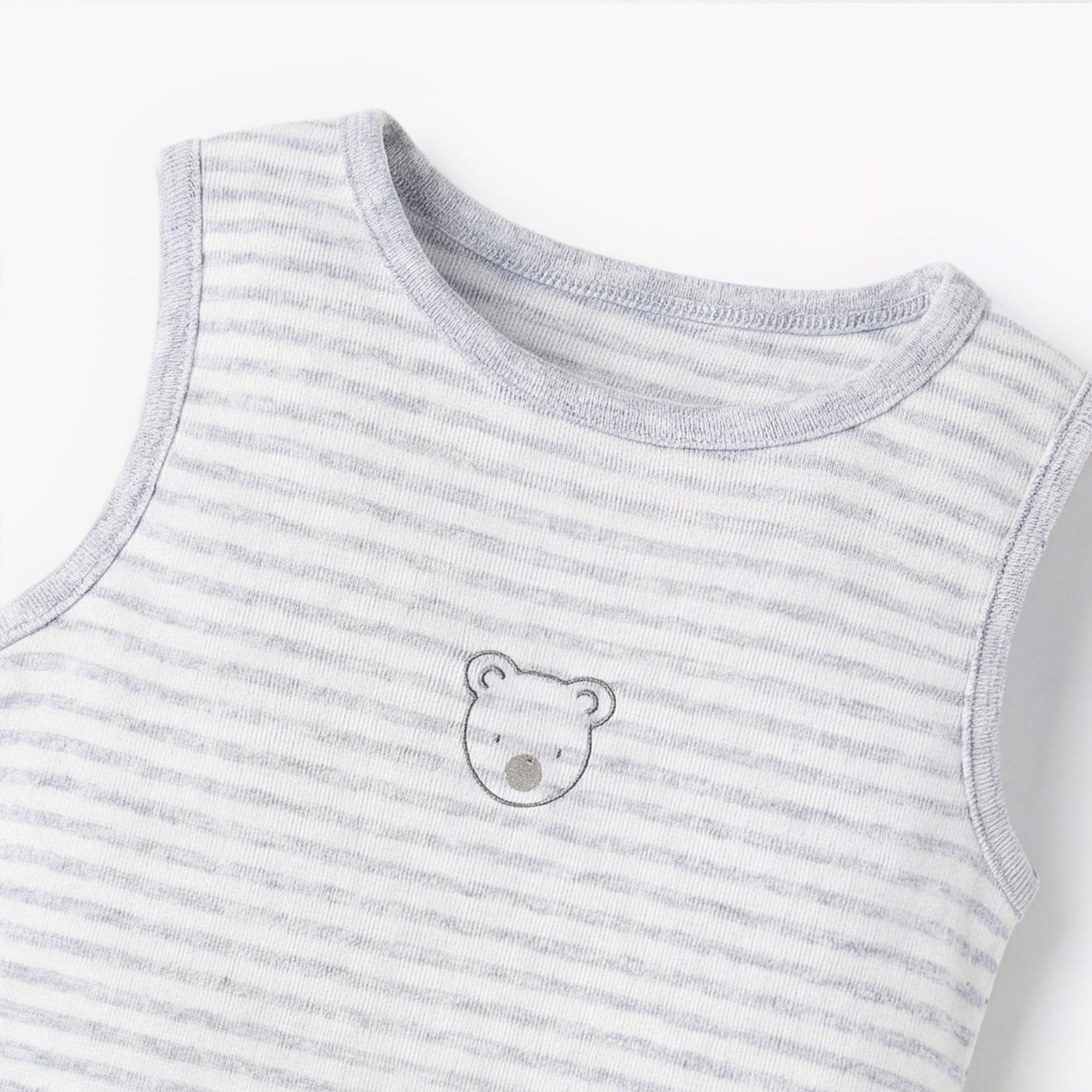 Pack of 5 Juniors Round Neck Sleeveless Bodysuit with Snap Button Closure