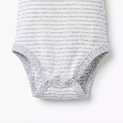 Pack of 5 Juniors Round Neck Sleeveless Bodysuit with Snap Button Closure