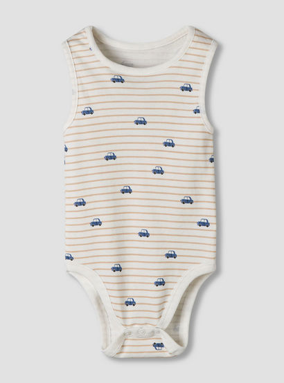 Pack of 7 Juniors Cotton Sleeveless Bodysuit with Vehicle Print-baby-boys-clothing-bodysuits-image-5