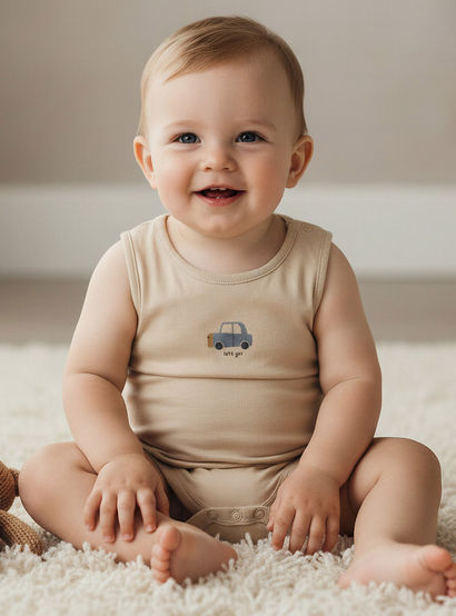 Pack of 7 Juniors Cotton Sleeveless Bodysuit with Vehicle Print-baby-boys-clothing-bodysuits-image-2