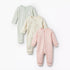 Pack of 3 Juniors Cotton Round Neck Long Sleeves Sleepsuit with Print - Multicolour / 12-18 mths