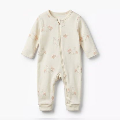 Pack of 3 Juniors Cotton Round Neck Long Sleeves Sleepsuit with Print
