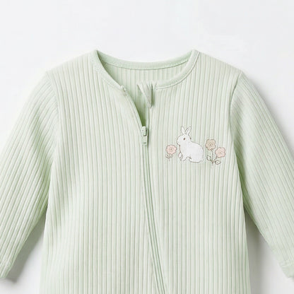 Pack of 3 Juniors Cotton Round Neck Long Sleeves Sleepsuit with Print