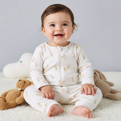 Pack of 3 Juniors Cotton Long Sleeves Sleepsuit with Printed Design