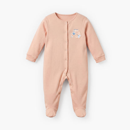 Pack of 3 Juniors Cotton Crew Neck Long Sleeves Sleepsuit with Assorted Print