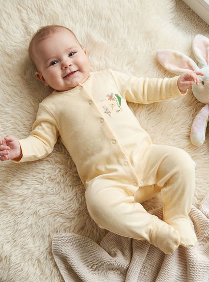 Pack of 3 Juniors Cotton Crew Neck Long Sleeves Sleepsuit with Floral Print-baby-girls-clothing-nightwear-sleepsuits-image-2