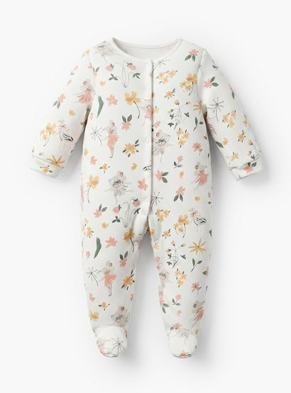Pack of 3 Juniors Cotton Crew Neck Long Sleeves Sleepsuit with Floral Print-baby-girls-clothing-nightwear-sleepsuits-image-4